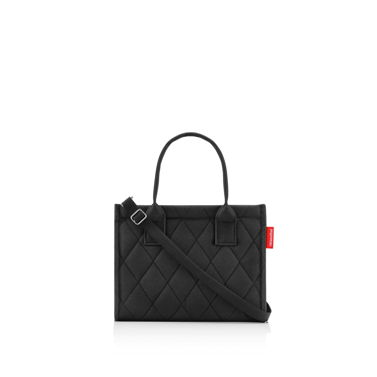 TORBA NA ZAKUPY DAILY SHOPPER XS RHOMBUS BLACK - czarny, Basics, tkanina (27/21/14cm) - Reisenthel