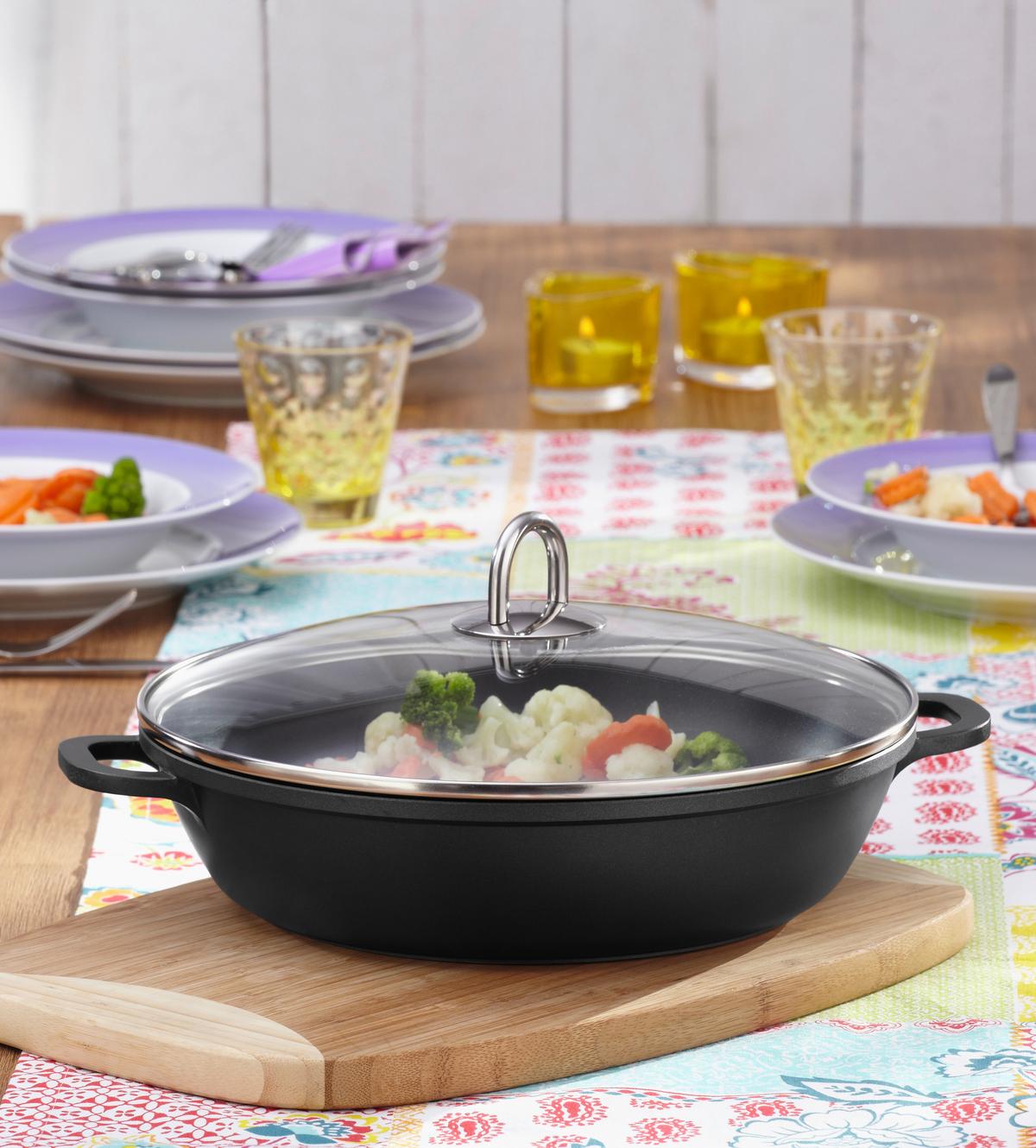 Kochtopfset Mia Schwarz, 6-teilig - Klar/Transparent, Konventionell, Glas/Kunststoff - Mömax