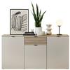 Sideboard Memphis Eichefarben/Kaschmir - Kaschmir/Eichefarben, MODERN, Holzwerkstoff/Metall (180/90/45cm) - Premium Living