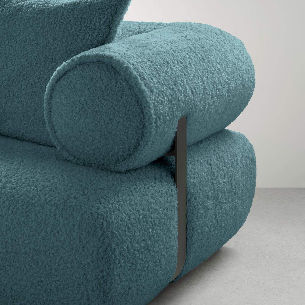 Wohnlandschaft Casimir Petrol - Petrol/Schwarz, LIFESTYLE, Kunststoff/Textil (180/310cm) - Premium Living