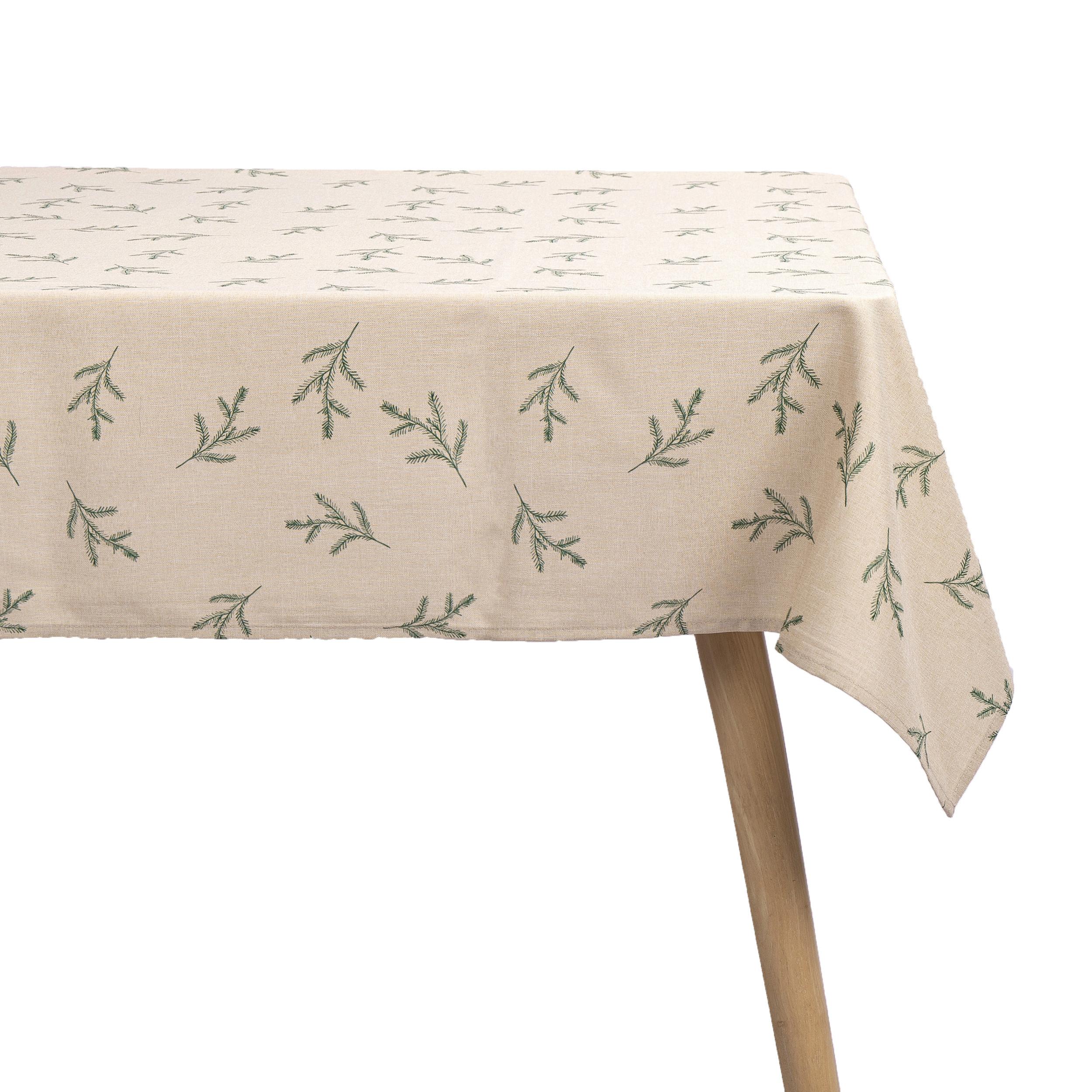 Asztalterítő Johanna 140/240 - bézs/zöld, textil (140/240cm) - Mömax