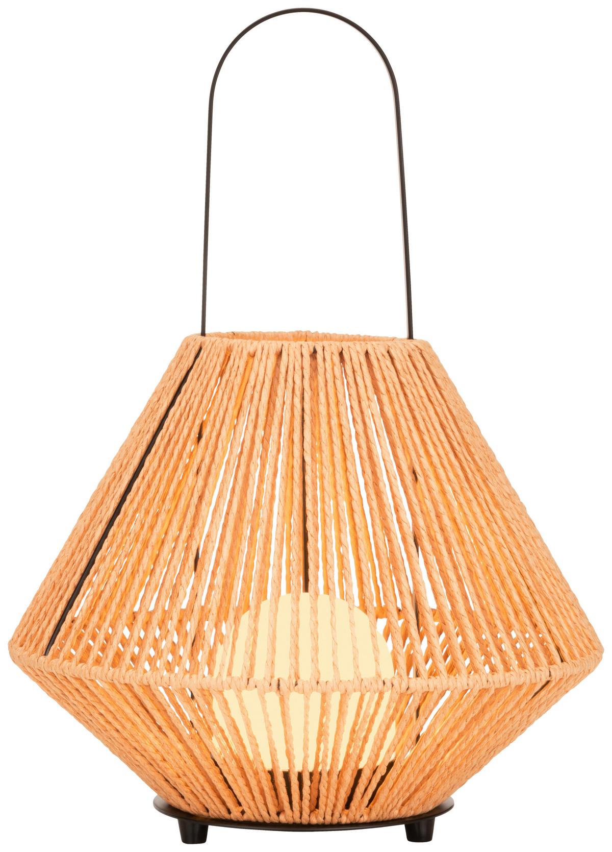 LED-Außenleuchte Newi in Braun/Schwarz max. 1 W - Braun, Modern, Naturmaterialien/Metall (24/30cm) - Modern Living