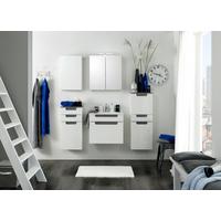 Badezimmer in Weiss/ Eichefarbe 'Siena' - Weiß/Silbereichenfarben, MODERN, Holzwerkstoff/Stein (60cm) - Held