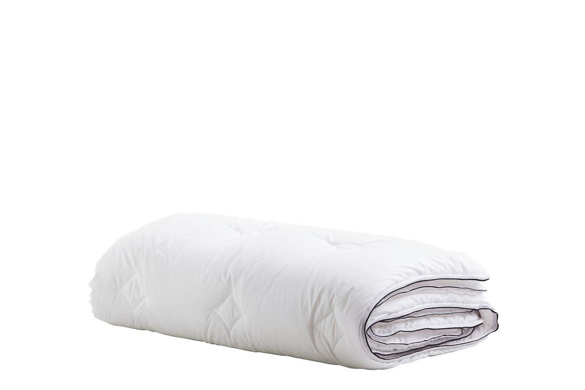 Ganzjahresdecke Dacron Light ca. 155x220x3 cm Weiß - Weiß, Basics, Textil (155/220/3cm) - Yatas