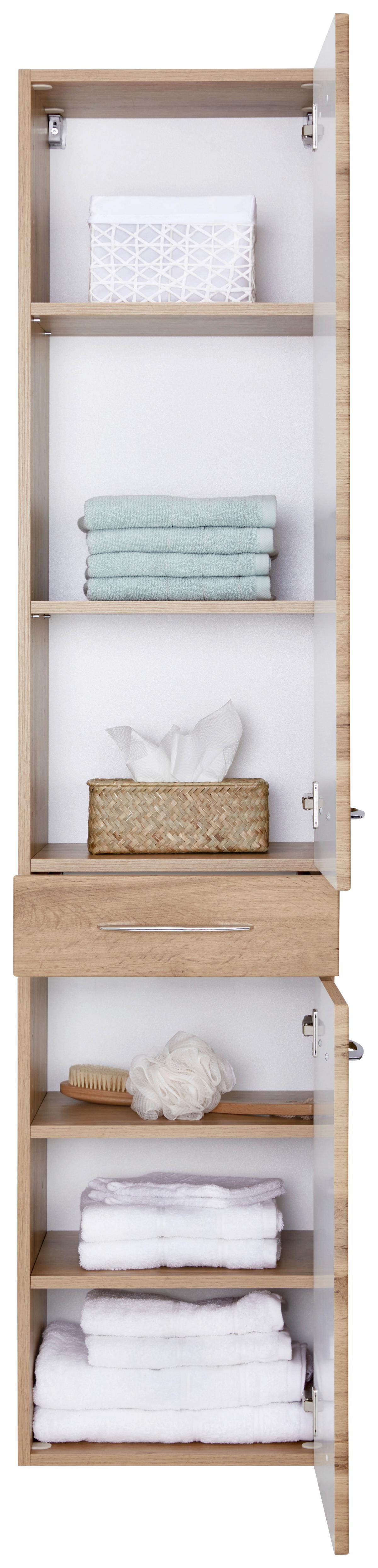 Dulap înalt Florida - culoare lemn stejar, Modern (40/180/35cm) - Premium Living