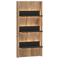 Panou de perete PARDOO - culoare lemn stejar/antracit, Trend, material pe bază de lemn (50/108/20,1cm) - Modern Living