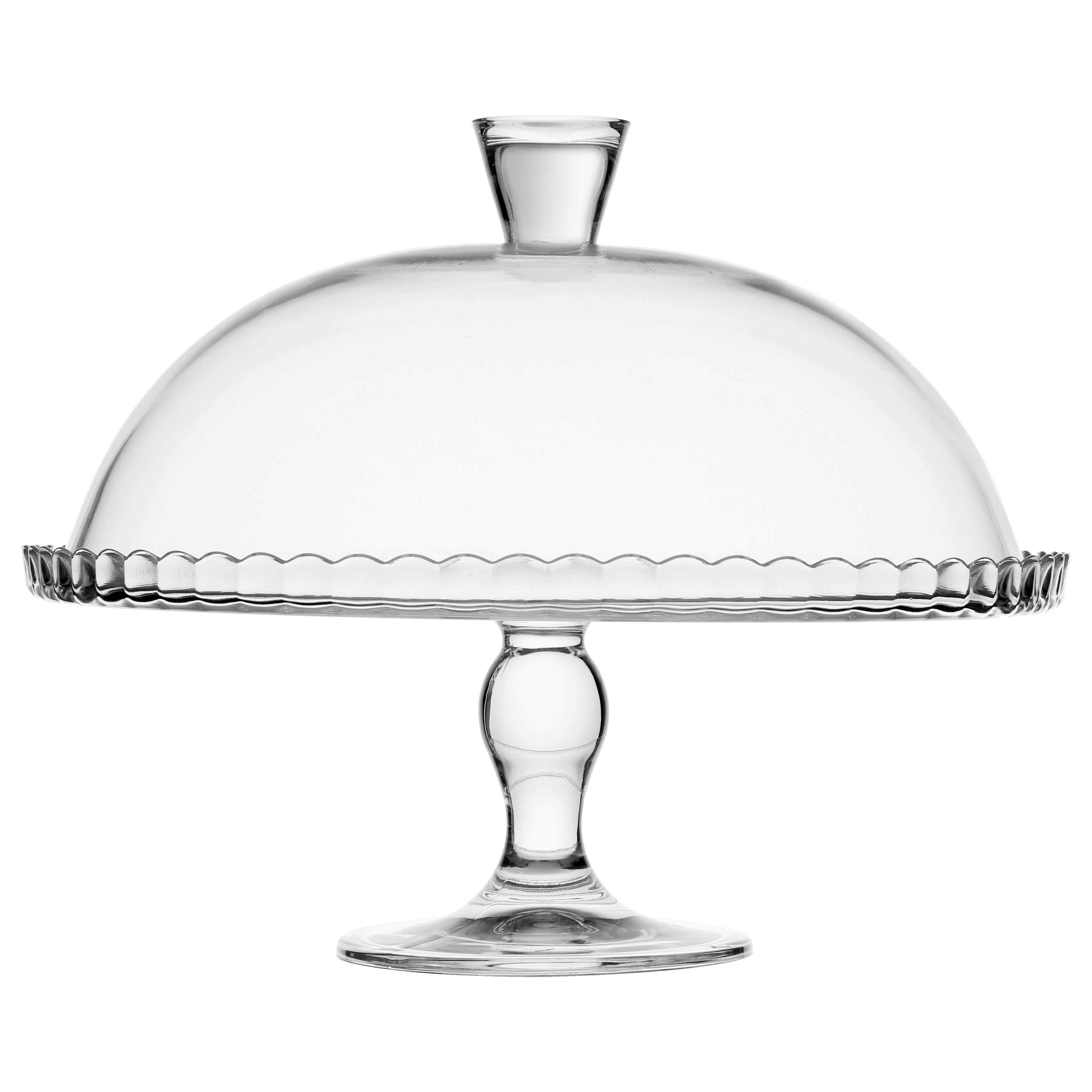 Platou Tort Lara Cca. 32 Cm - transparent, Basics, sticlă (32,2/26,2cm)