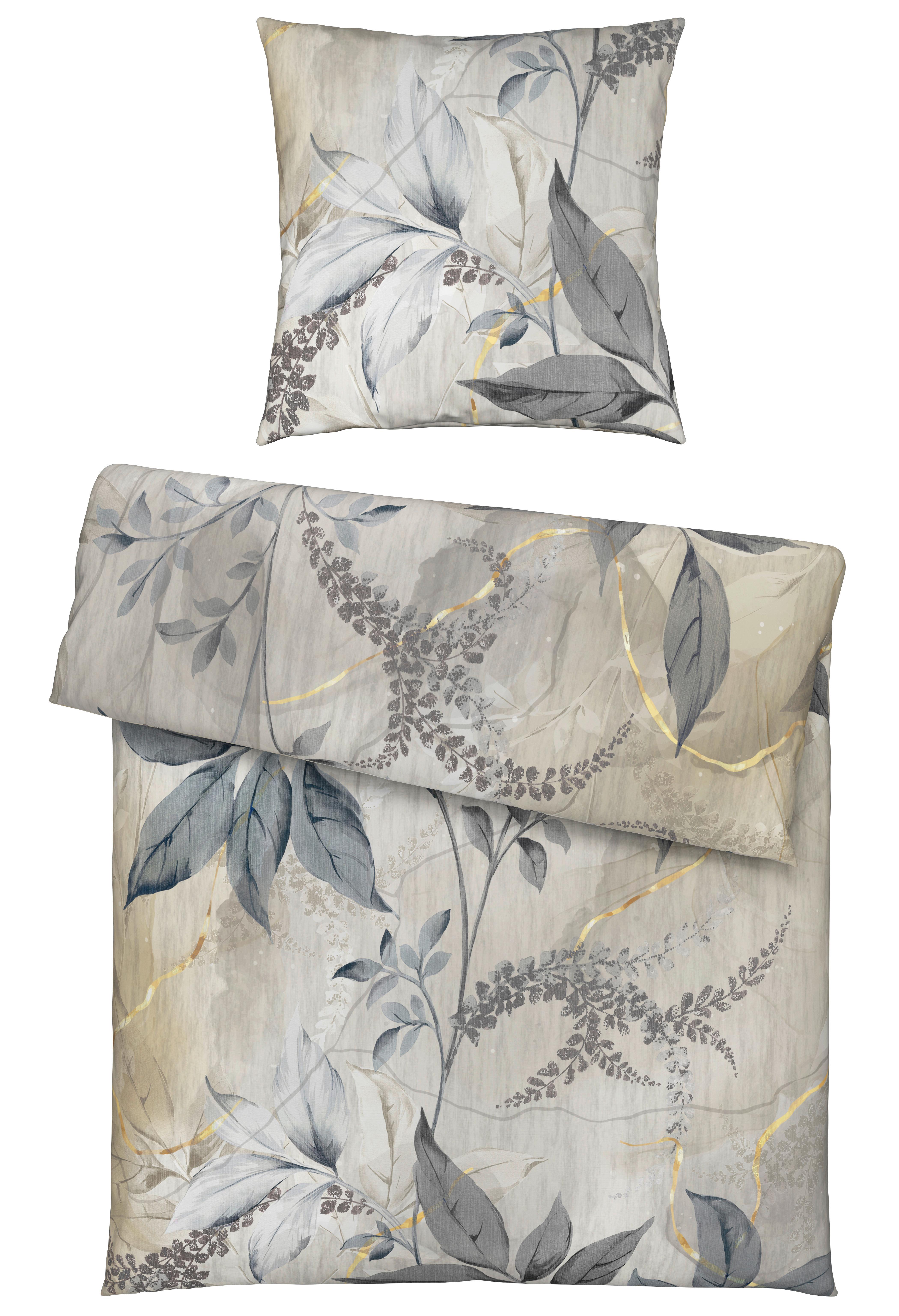 Bettwäsche Chiara XL Beige ca.155x220cm - Beige, KONVENTIONELL, Textil (155/220cm) - Modern Living