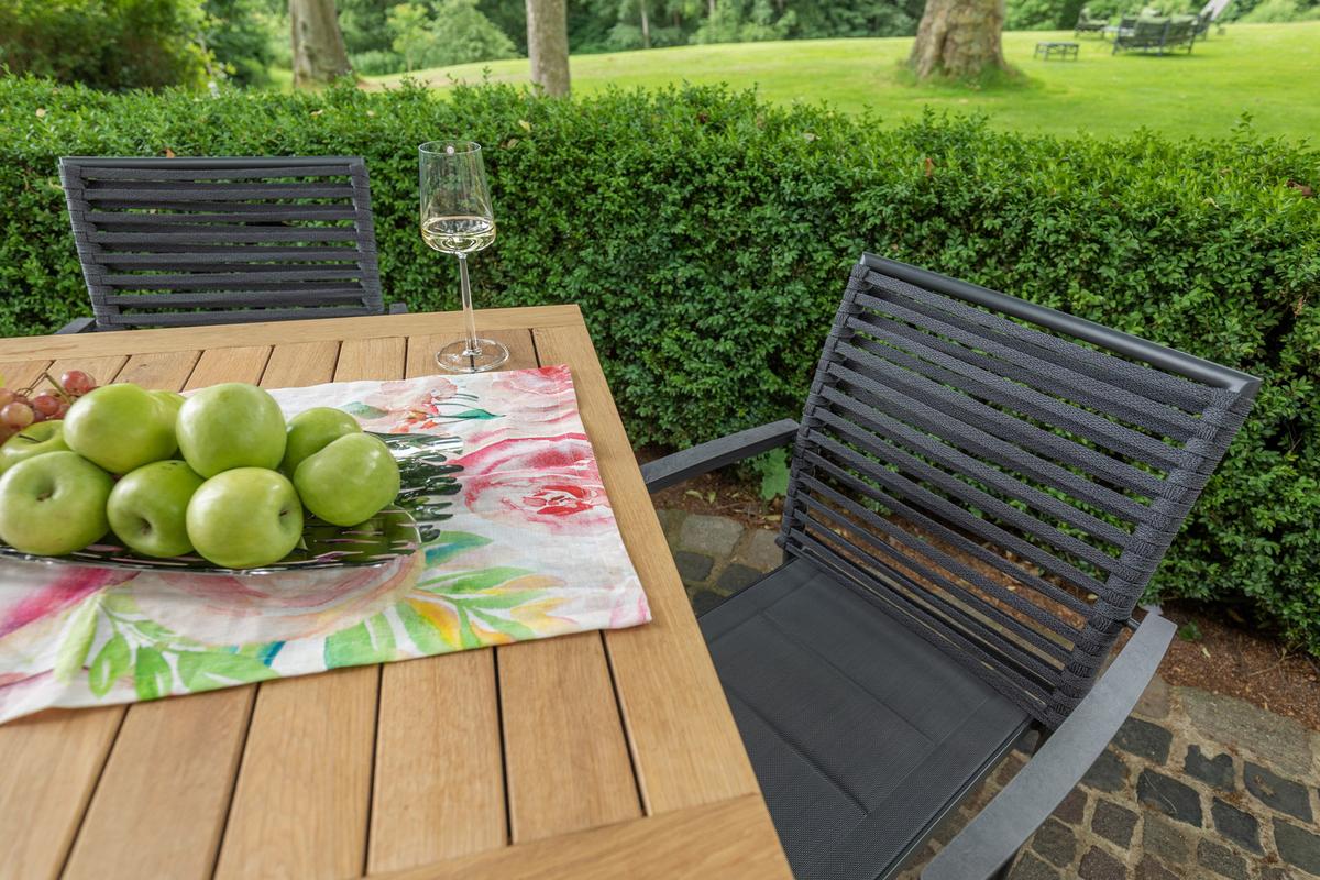 Vrtni Stol New Jersey, 6-Delni Set, Antracit - temno siva/antracit, Basics, kovina/umetna masa (61/57/86cm) - Acamp