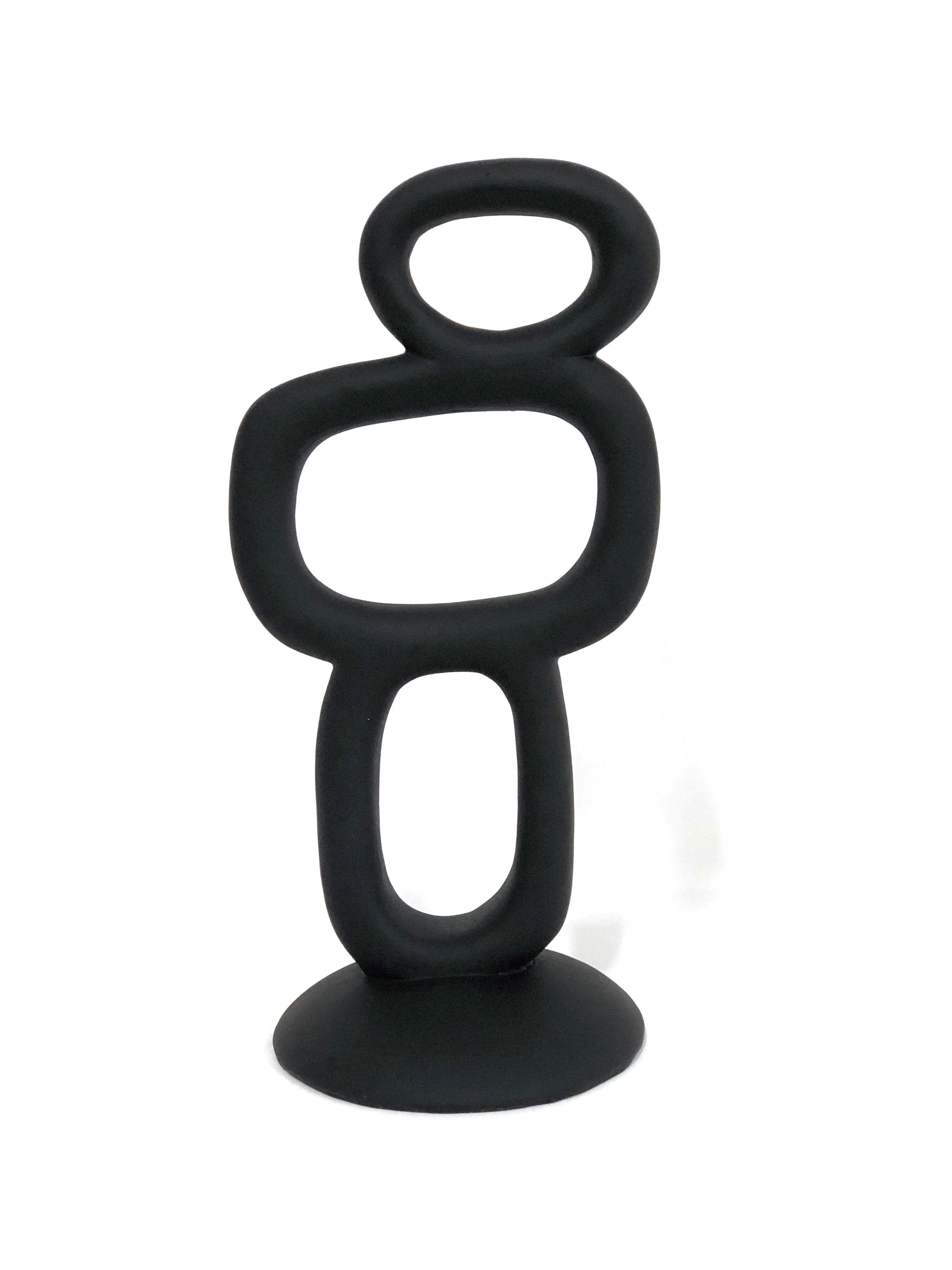 Skulptur Nele in Schwarz - Schwarz, Romantik / Landhaus, Kunststoff (13,5/28/10,8cm) - Mömax