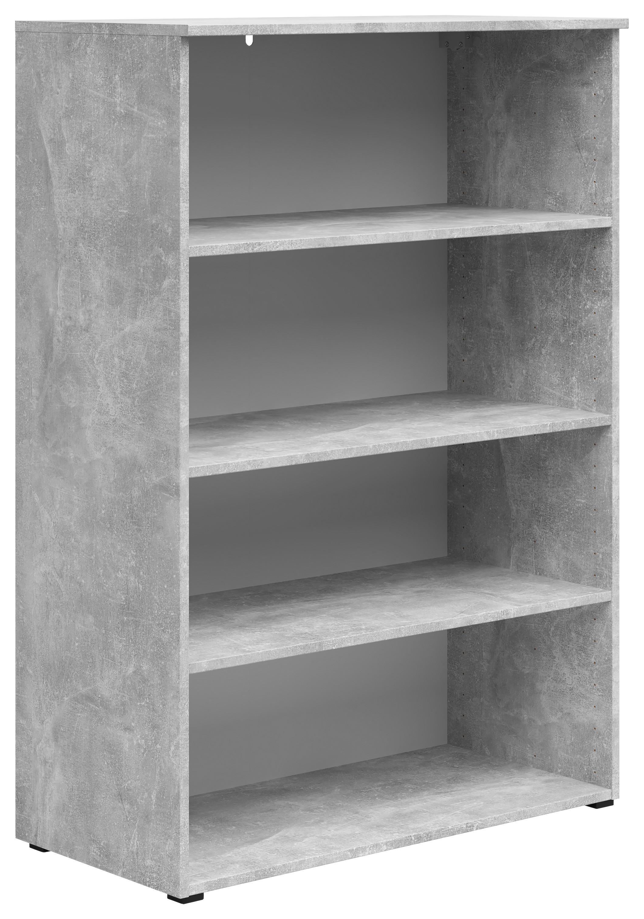Regal Multistauraum Betonoptik - Anthrazit/Grau, MODERN, Holzwerkstoff/Kunststoff (80/115/40cm) - Mömax