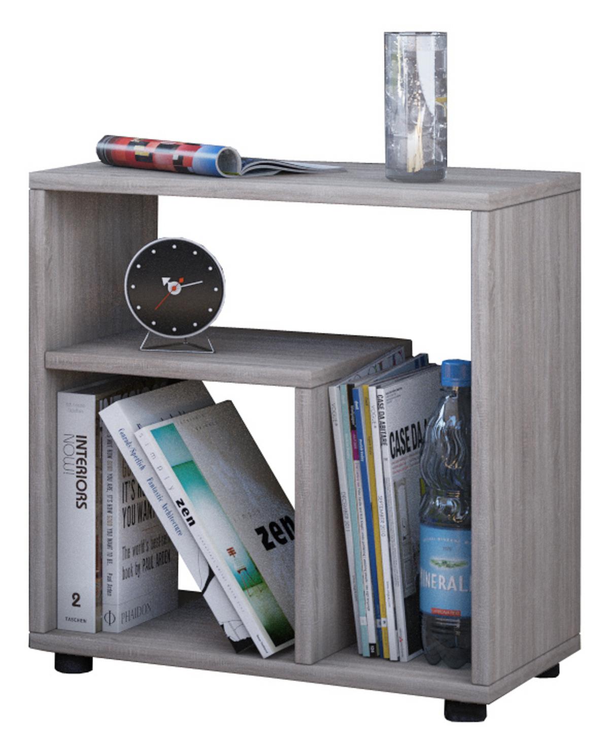 Beistelltisch Zeito ca.30x50x55cm Eichefarben - Eichefarben/Schwarz, Basics, Holzwerkstoff (30/50/55cm) - MID.YOU