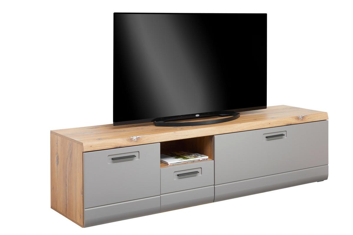 Tv-element Auris, Barva Hrasta, Siva - siva, Moderno, umetna masa/leseni material (190/50/50cm) - Mömax