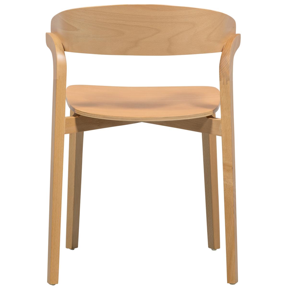 Stuhl-Set Cras Schwarz B: 52cm - Naturfarben, MODERN, Holz (52/75/42cm) - Livetastic