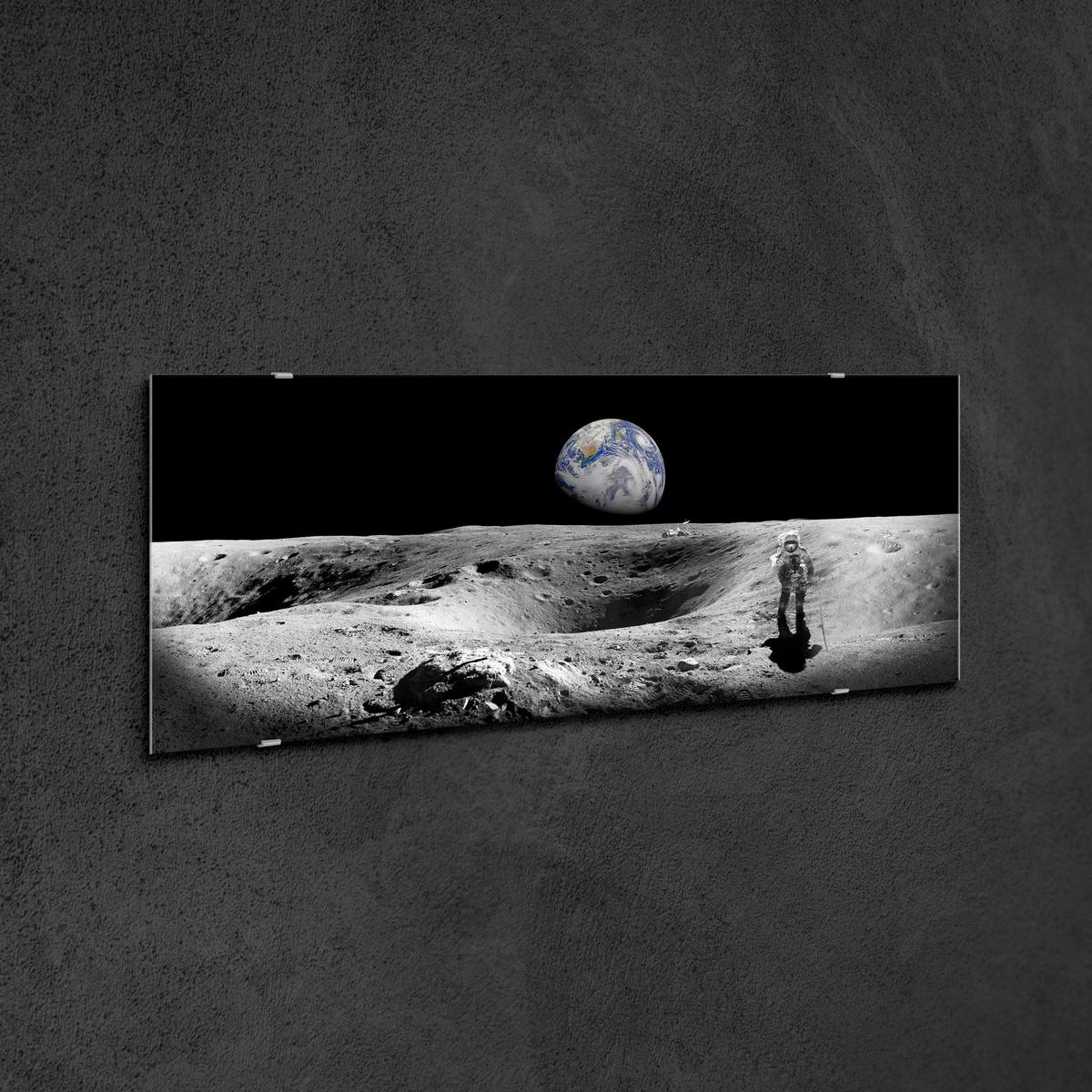 Glasbild Multicolor ca. 125x50cm - Multicolor, Basics, Glas/Papier (125/50cm)