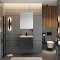 MASCĂ PENTRU LAVOAR WINTER - alb/gri închis, Modern, ceramică/material pe bază de lemn (61/53/46cm)