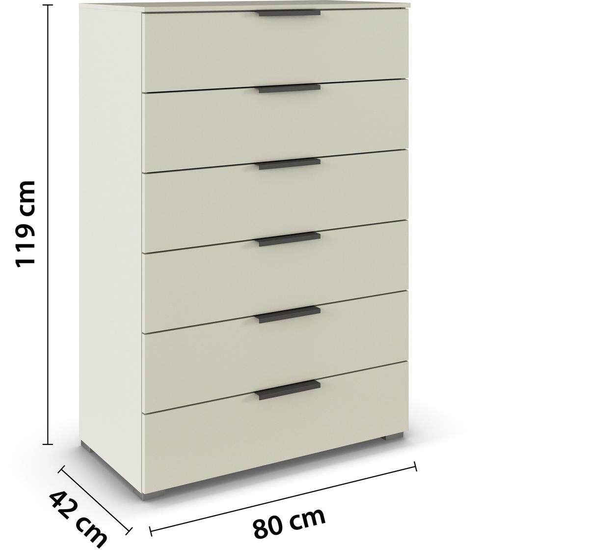 Komoda Paola, Barva Šampanjca - barve šampanjca/barve aluminija, Trend, kovina/leseni material (80/119/42cm) - Novel