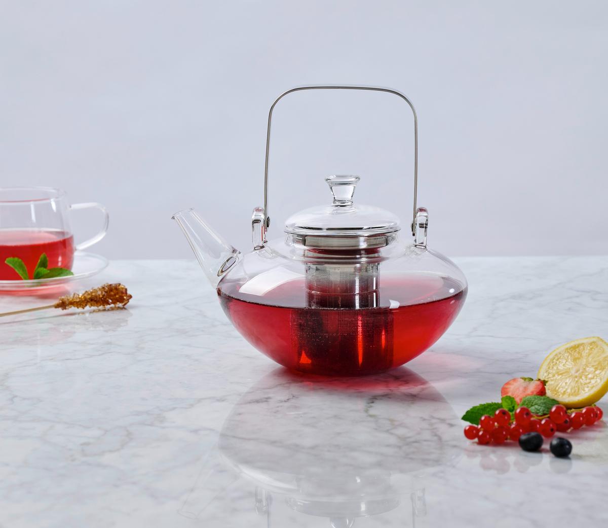 IMBRYK DO HERBATY JR-2503 - przejrzysty, Basics, metal/szkło (1200ml) - Novel