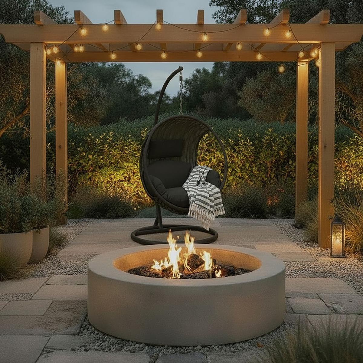 Hängesessel Mira Dunkelgrau Outdoorstoff/Metall/Kunststoff - Dunkelgrau, MODERN, Kunststoff/Textil (107/196/120cm) - Bessagi Garden