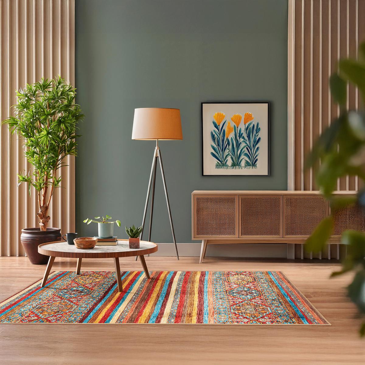DYWAN VINTAGE AZMEO CORTEA-CLASSIC8179 - czerwony/różnokolorowy, Design, tkanina (130/190cm) - Lindorug