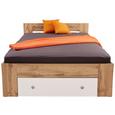 Postelja Azurro - bela/hrast sonoma, Moderno, leseni material (204/75/145cm) - Mömax modern living Postelja Azurro - bela/hrast sonoma, Moderno, leseni material (204/75/145cm) - Mömax modern living