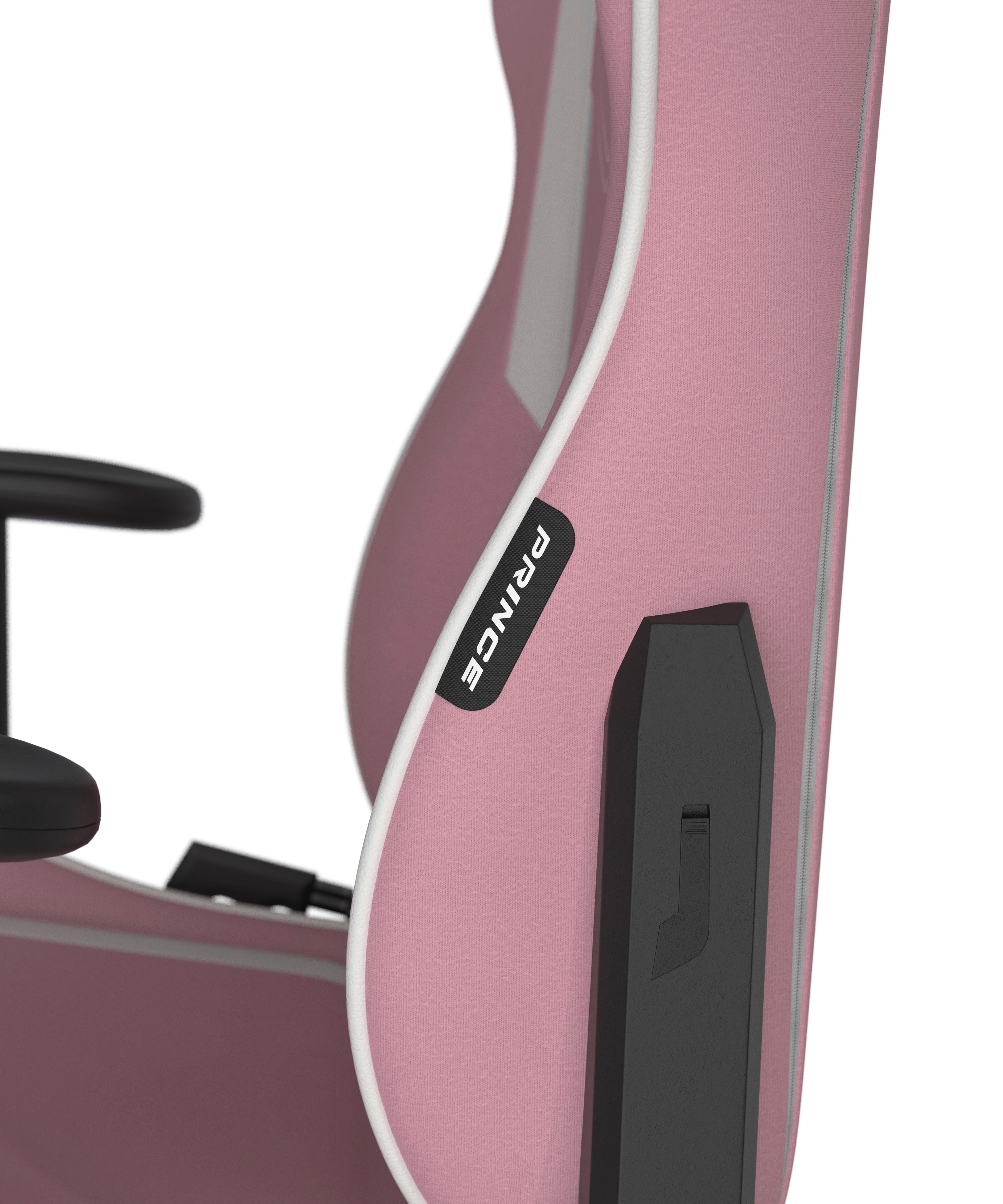 GAMINGSTOL PRINCE - vit/pink, Modern, textil/plast (67/126/67cm) - Dxracer