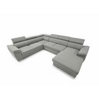 Ülőgarnitúra Palermo - szürke, Modern, textil/fa (338/271/170cm)