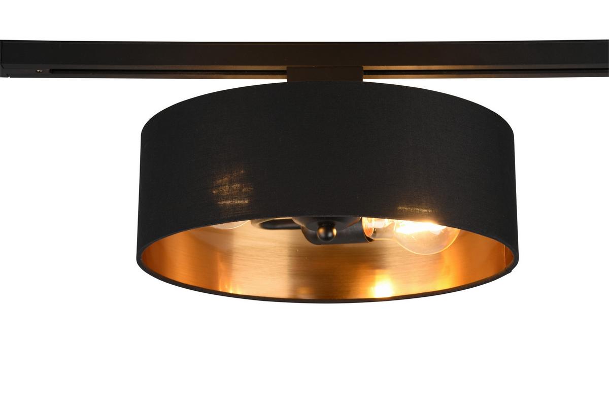 Schienensystem Duoline in Schwarz/Gold max. 25 W - Goldfarben/Schwarz, Basics, Metall (30/16,3cm) - Trio Leuchten