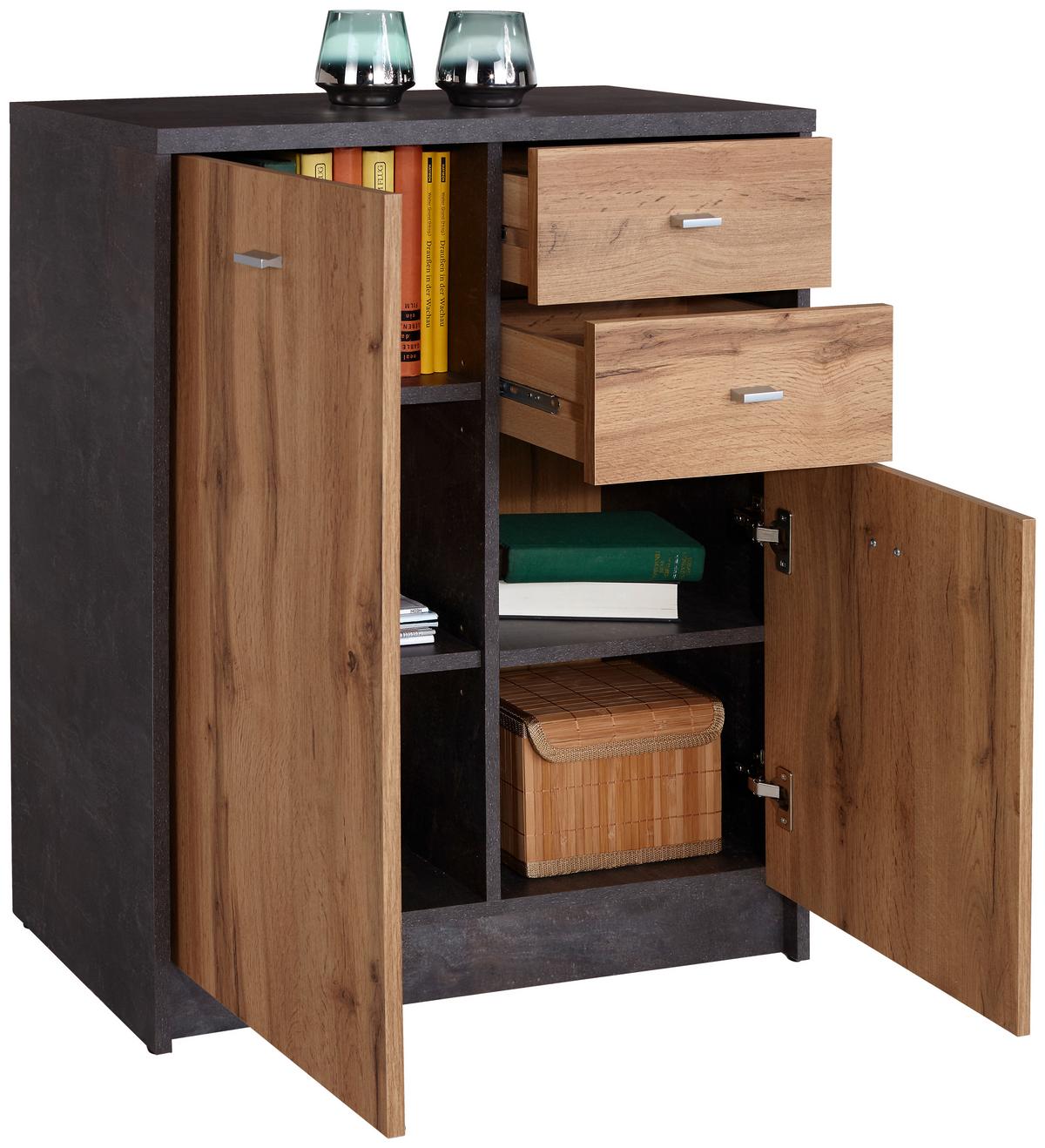 Komoda 4-You Yuk04 - barve hrasta, Moderno, leseni material (74/85,4/34,6cm) - Mömax