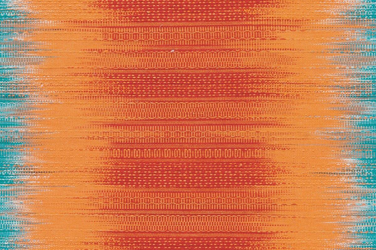 Flachwebeteppich Sunset 8070 Orange/blau 90x160 - Blau/Orange, Basics, Textil (90/160cm) - Kayoom