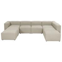 WOHNLANDSCHAFT LENA - Creme, Design, Kunststoff/Textil (235/350/250cm) - Max Winzer
