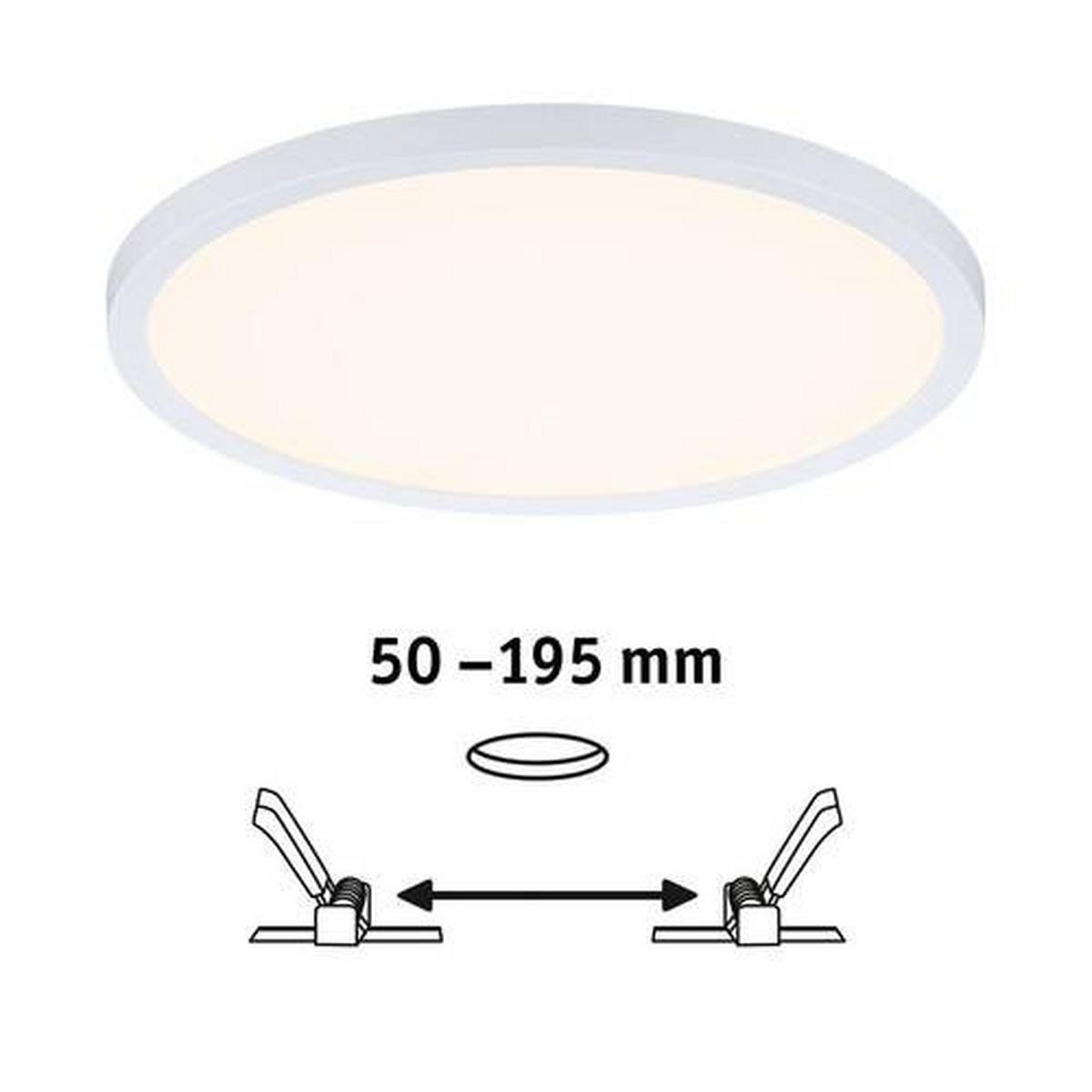 LED-Paneel Areo VariFit in Weiß max. 16 Watt - Weiß, Design, Kunststoff (23,0cm) - Paulmann