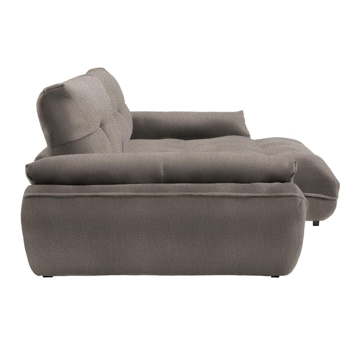 Wohnlandschaft Vivo Mokka - Schwarz/Mokka, MODERN, Kunststoff/Textil (317/63/179cm) - Premium Living