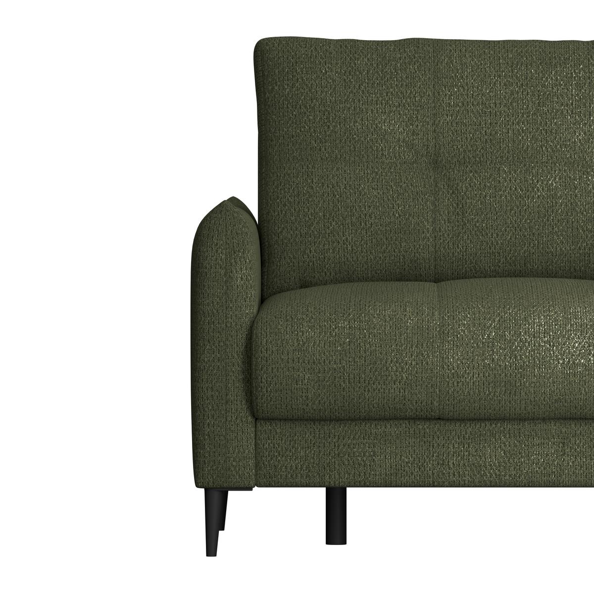 Kutna Garnitura Polis - maslinasto zelena/tamno zelena, Trend, tekstil/metal (221/142cm) - Ondega