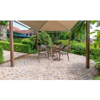 Gartenset Maui 3-tlg. Sandfarbe/Beige - Sandfarben/Beige, Basics, Textil/Metall (70/74cm) - Gardenson