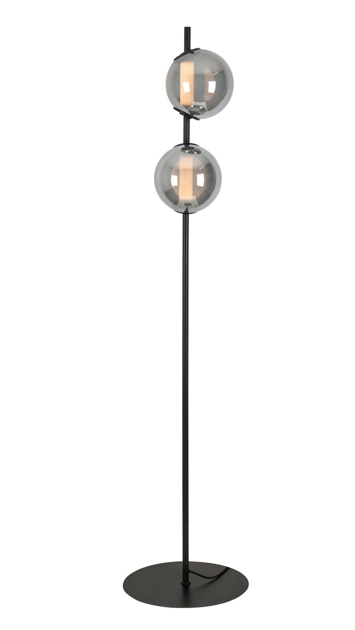 LAMPA STOJĄCA LED SECO *DK* - czarny/kolor chromowy, Design, tworzywo sztuczne/metal (34/168cm) - Dieter Knoll
