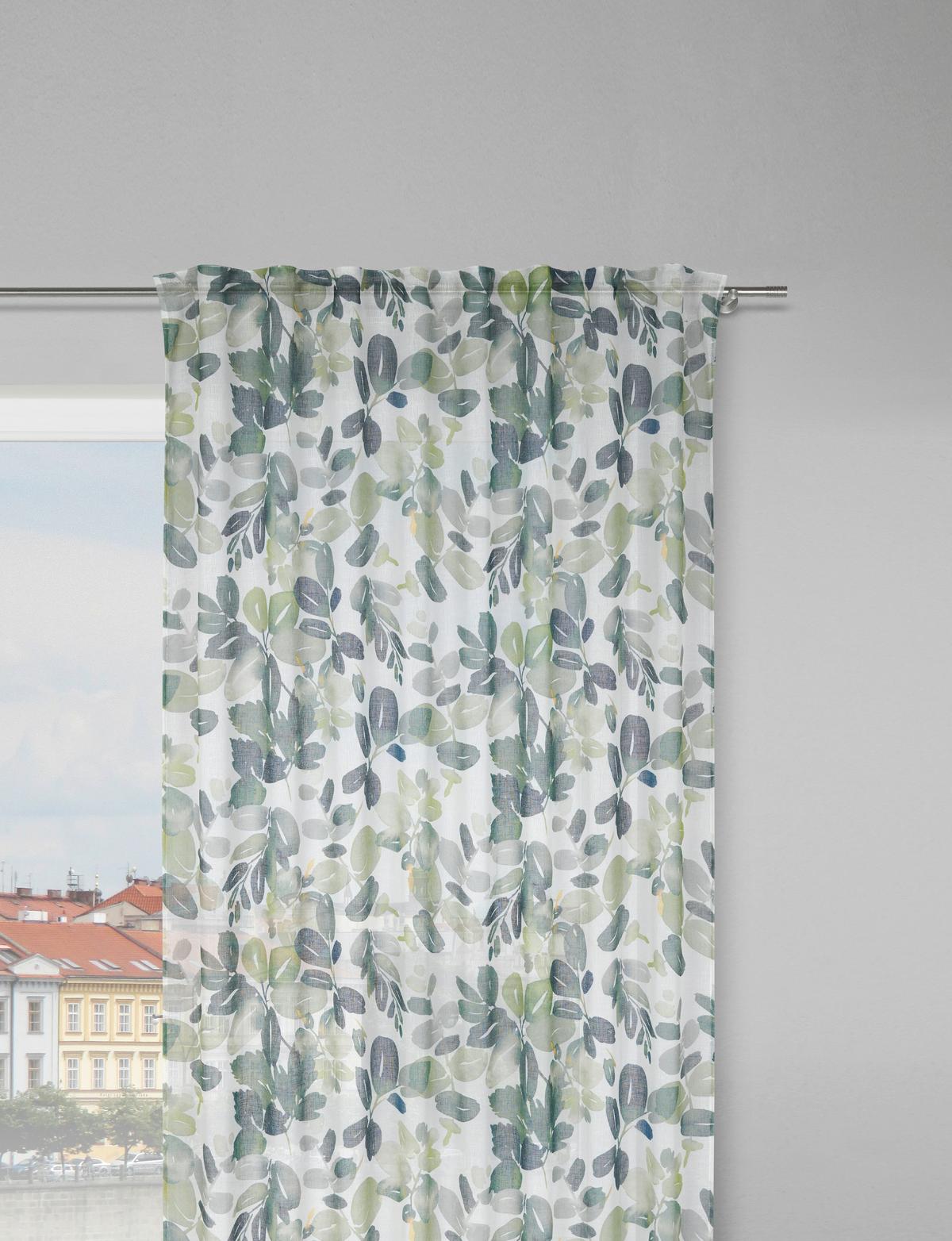 Fertigvorhang Steffi in Grün ca. 135x255cm - Grün, Romantik / Landhaus, Textil (135/255cm) - Mömax