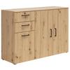 Komoda Multi - hrast Artisan/crna, Moderno, drvni materijal/plastika (120/83/40cm) - Modern Living