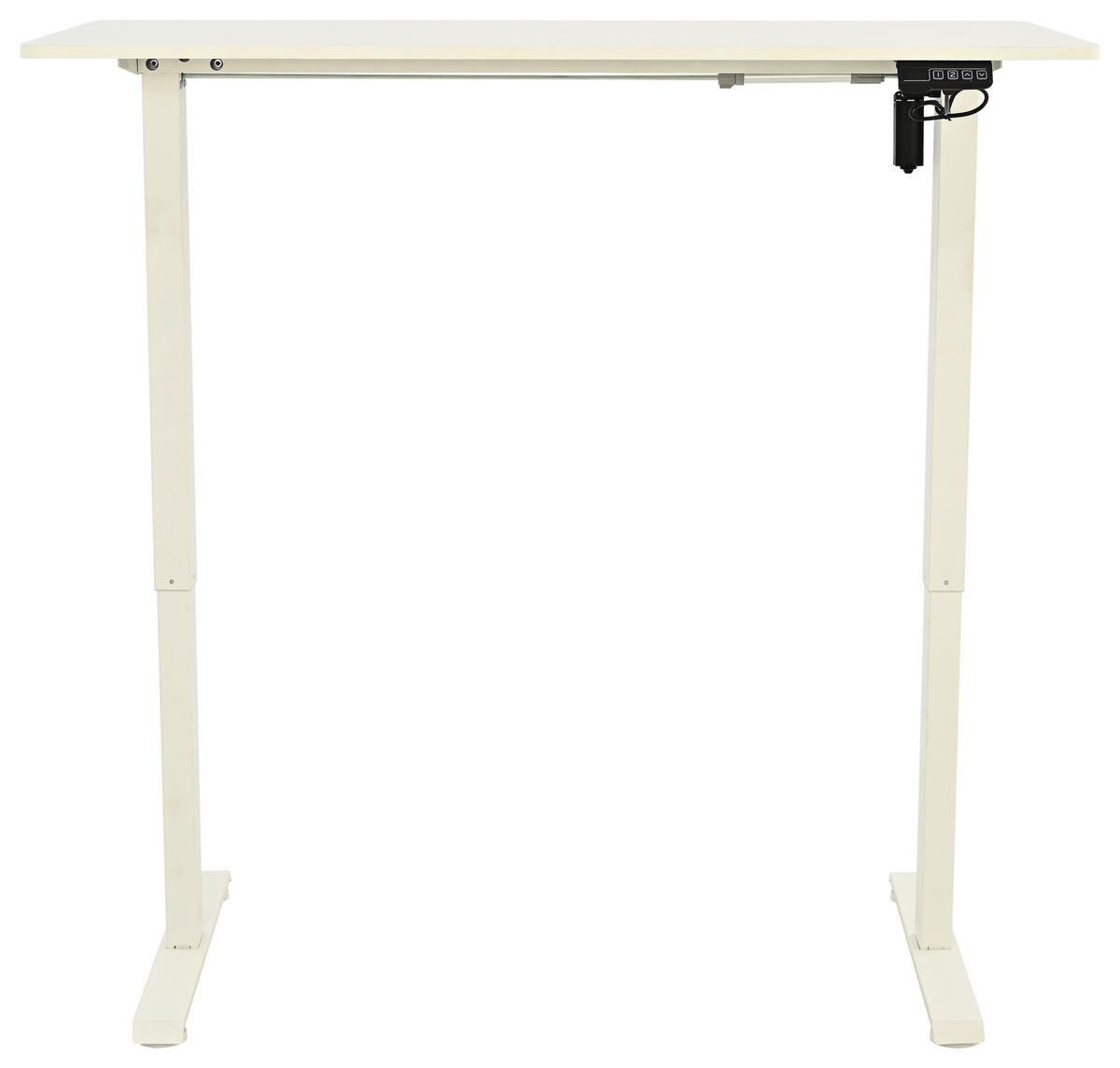 Dvižna Miza Emil 3, Bela, 120x72-118cm - bela, Trend, kovina/leseni material (120/72-118/60cm)