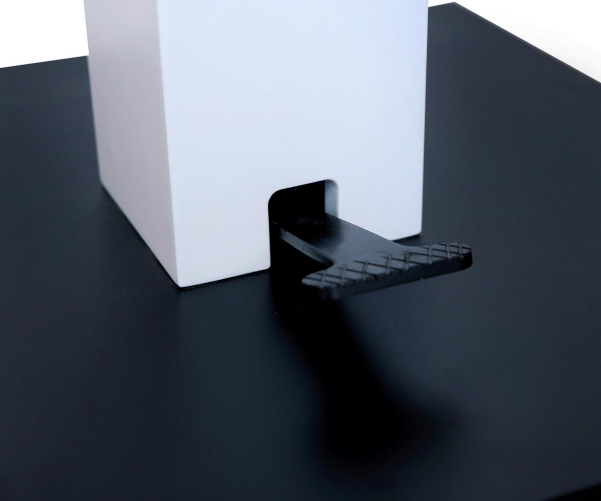 STOLIK KAWOWY METZ -EXKLUSIV- - czarny/biały, Design, materiał drewnopochodny/metal (80/80/47-66cm) - Novel