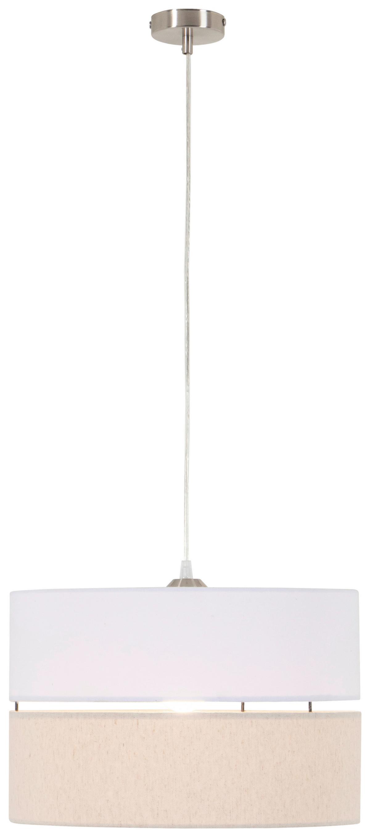 LAMPA WISZĄCA NICOLE - beżowy/biały, Modern, tworzywo sztuczne/metal (37/120cm) - Novel