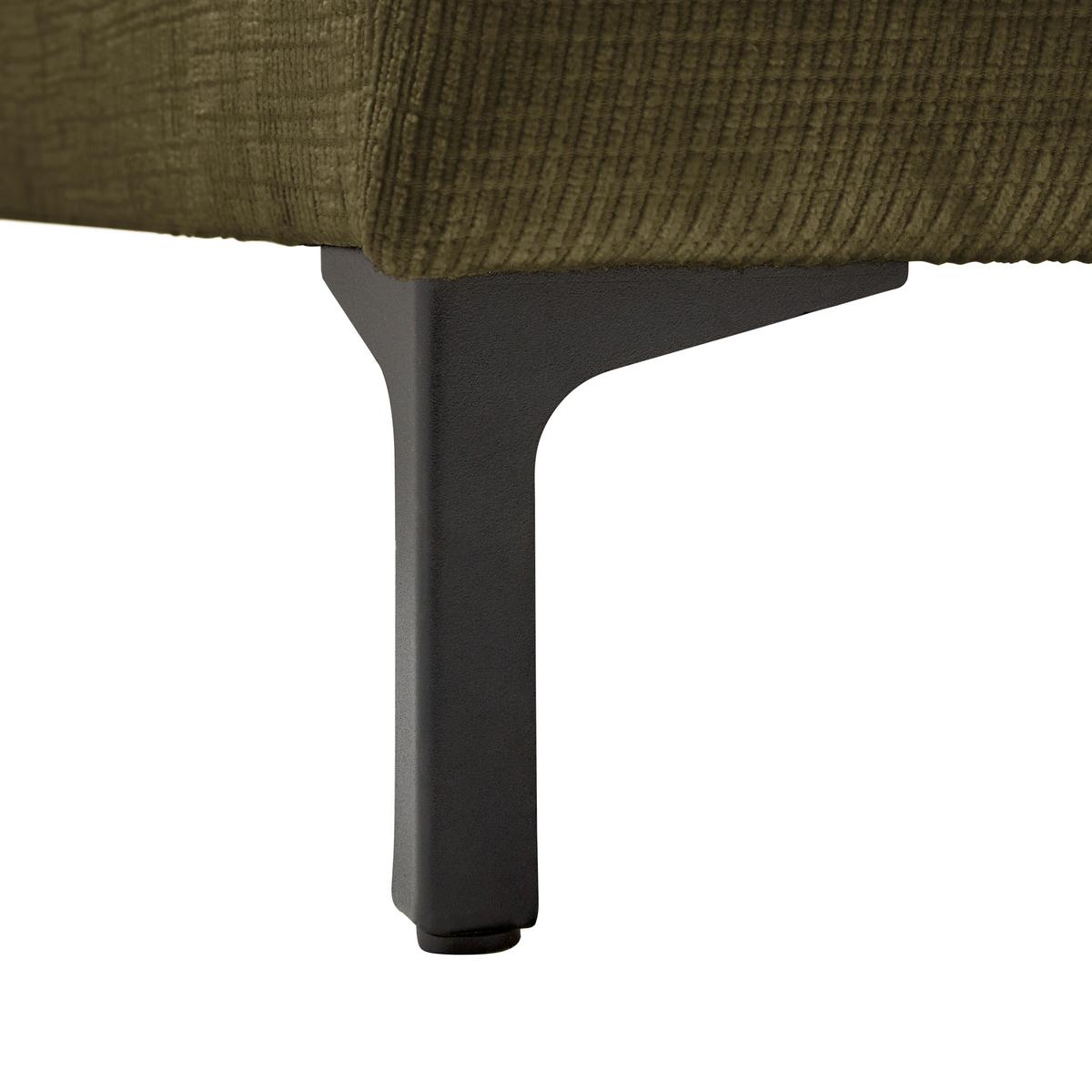 Ecksofa Integra Olivgrün - Schwarz/Olivgrün, Textil/Metall (294/81-93/170cm) - Mömax