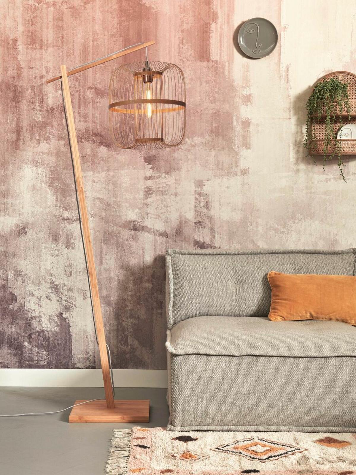 Stoječa Svetilka Hokkaido, Naravna Barva - naravne barve, Trend (176/36/63cm) - Good & Mojo