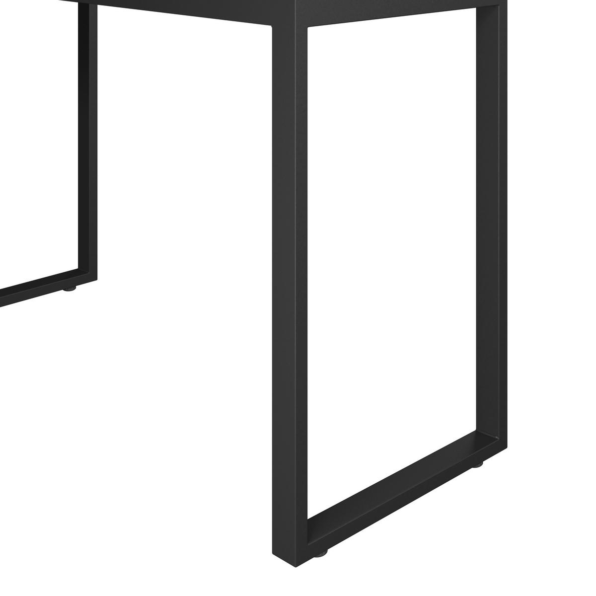 Loungegarnitur Valentina Dunkelgrau Metall/Outdoorstoff - Dunkelgrau/Schwarz, MODERN, Glas/Textil - Bessagi Garden