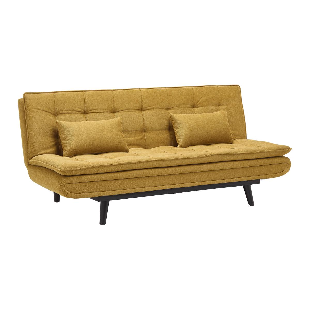 Schlafsofa Sun Gelb - Gelb/Schwarz, MODERN, Holz/Textil (190/83/93cm) - Mömax