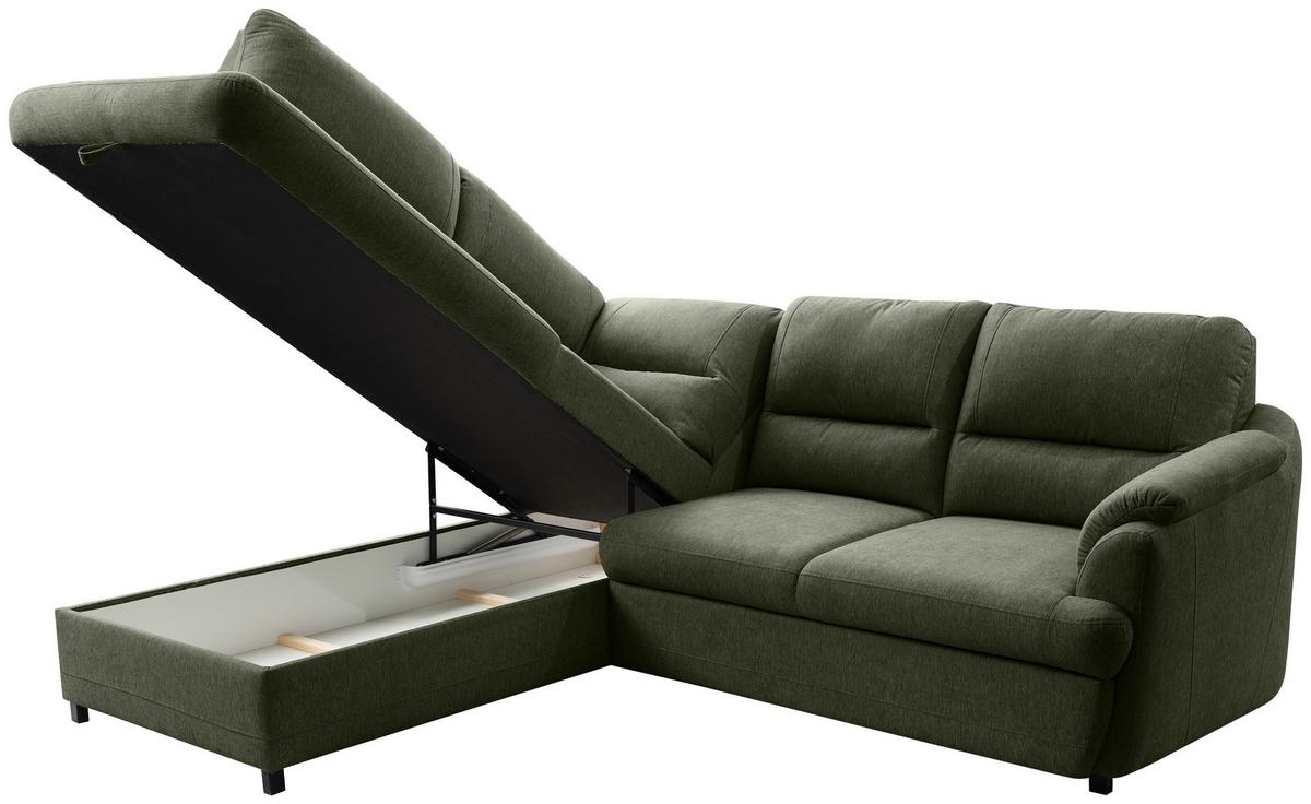 Kutna Garnitura Gusto - zelena/crna, Basics, tekstil/drvo (200/240cm) - Modern Living