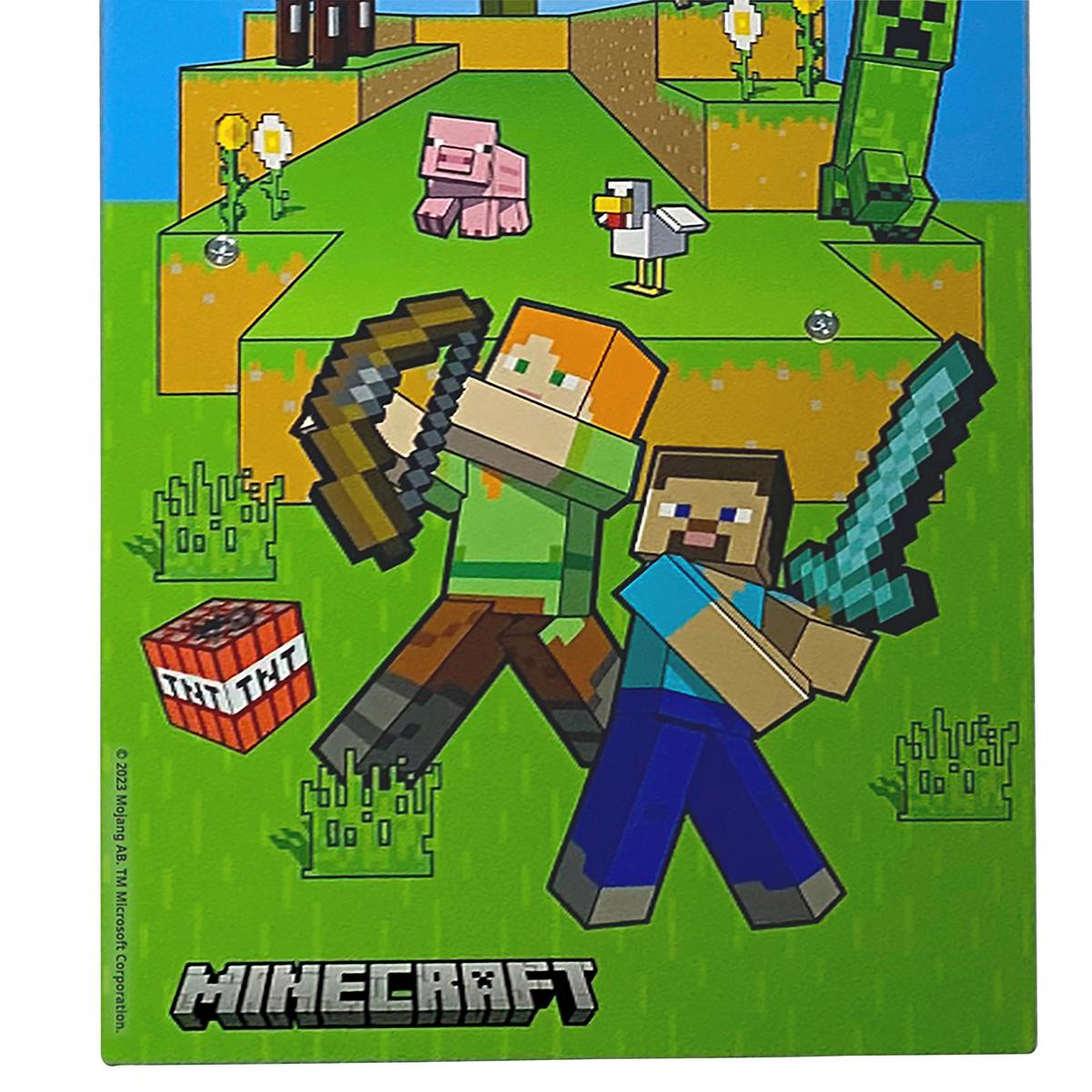 Kinderregal Minecraft ca. 60x63,5x30 cm Grün/Blau - Blau/Multicolor, MODERN, Holzwerkstoff/Textil (60/63,5/30cm) - Minecraft