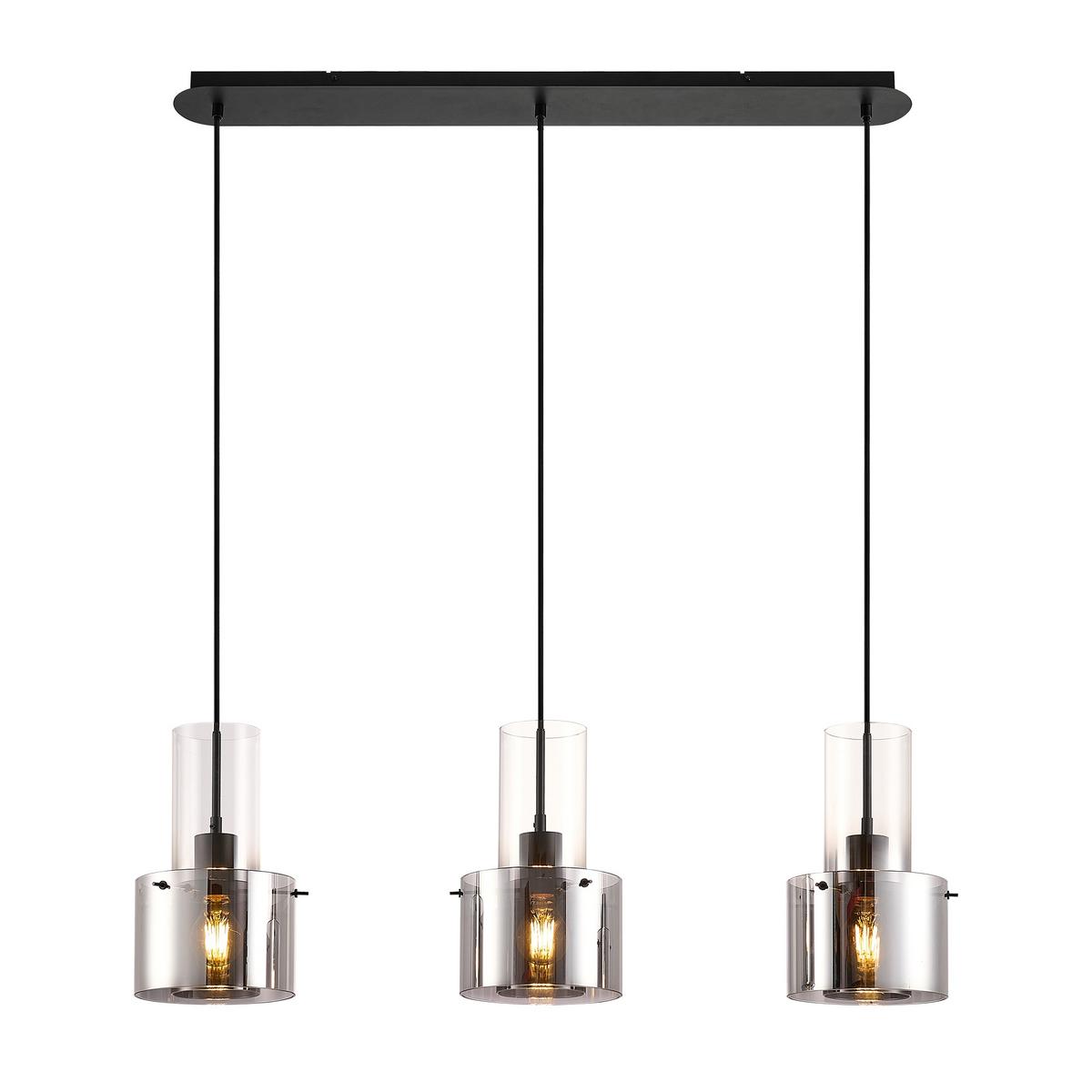 LAMPA WISZĄCA EOS *DK* - ciemnoszary, Design, metal/szkło (97/18/150cm) - Dieter Knoll