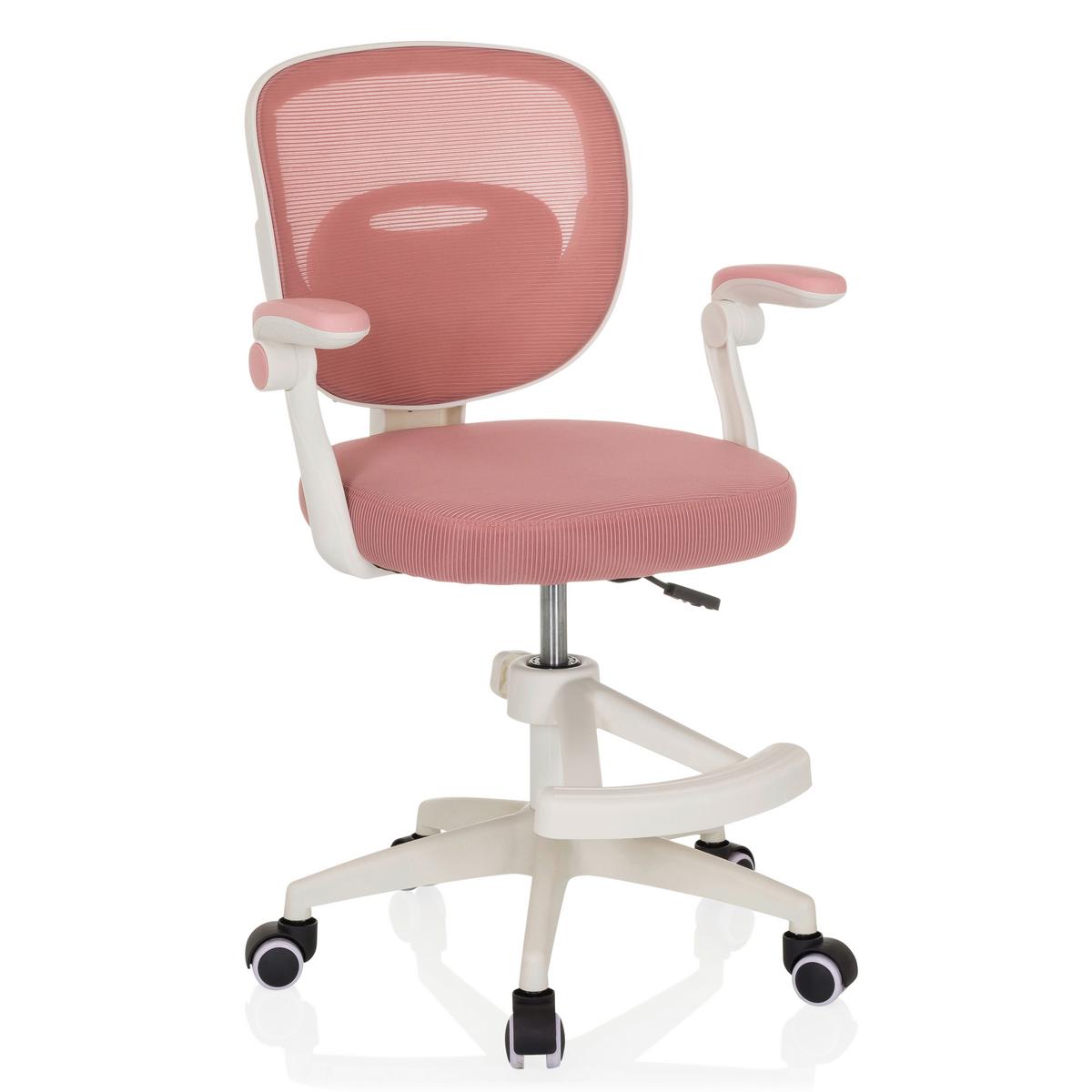 Mladinski Vrtljivi Stol Kiddy Smart, Roza - roza/bela, Moderno, umetna masa/tekstil (61/84-97/55cm) - MID.YOU