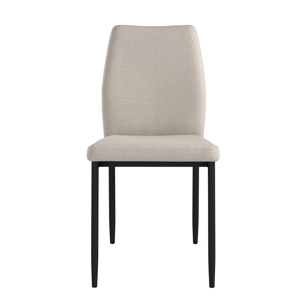 Stol Augusta - črna/bež, Moderno, kovina/tekstil (45/87/55cm) - Mömax